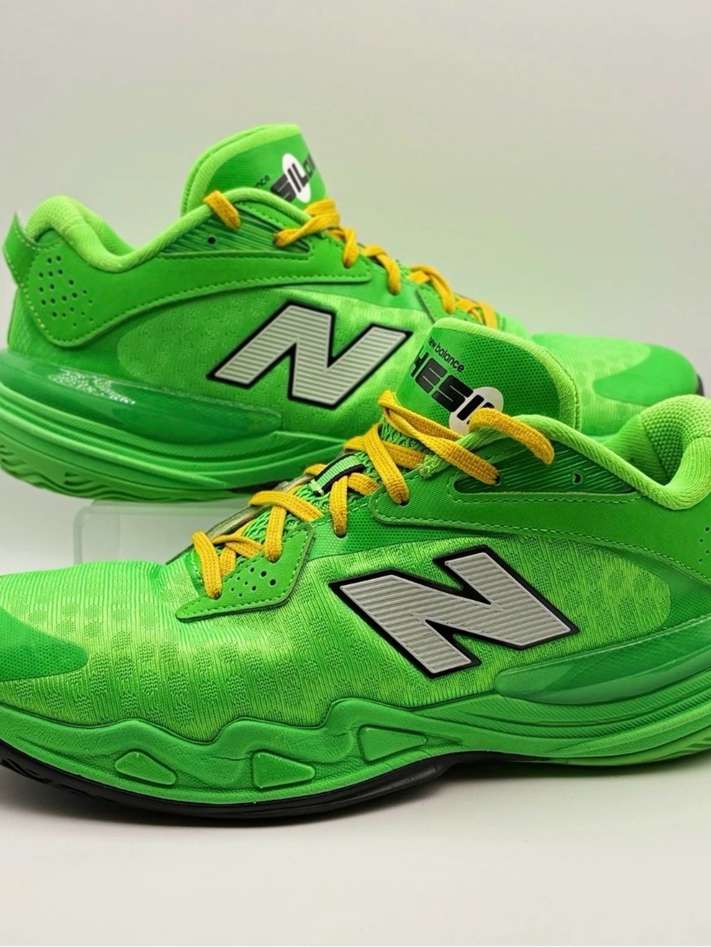 New Balance Neon Green Sneakers with Yellow Laces